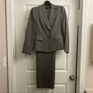 Womens Gray Business Workwear Suit